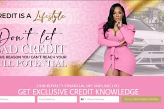 create a professional credit repair, tax website in 24h