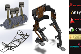 design 3d cad models and 2d drawings on solidworks with fea and cfd on ansys