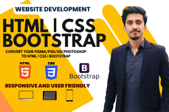 do website design html, css, bootstrap, psd figma to html