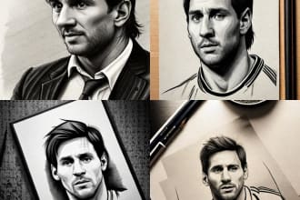 draw custom pencil sketch portrait