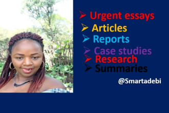 write urgent essays,articles,summary,case study analysis,research and reports
