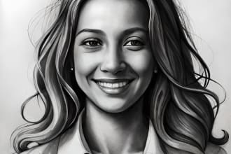 do real pencil sketch, art