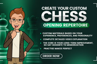 be your chess coach and give quality custom chess lessons