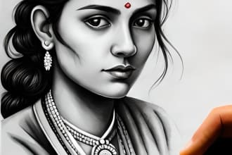 do real pencil sketch portraits