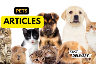 write  engaging and SEO optimized pet articles