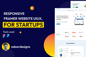 design responsive framer startup website uiux, framer animation, figma to framer