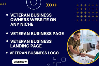 design veteran business owners website veteran business page