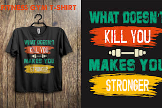 do crossfit fitness gym typography unique t shirt design for merch