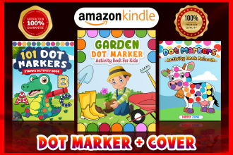 design a dot markers coloring activity book for kids