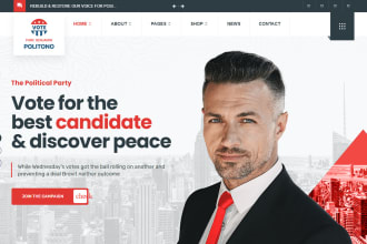 create candidate election and political campaign website