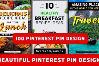 design 100 custom business pinterest pins for you