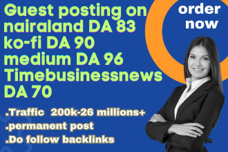 do guest post on nairaland da 83 and kofi dr 90 with authority backlinks