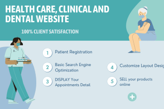 design medical healthcare, doctor, and dentist website in 3 days