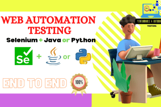 do web automation testing using selenium with java or python