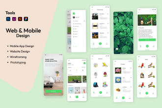 design mobile app ui ux wireframe and prototype with figma