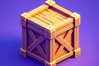 create low poly props and objects