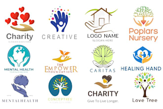 make charity, nonprofit, foundation, community, and welfare logo design