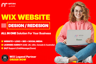 design wix website or redesign your business wix website with advance SEO
