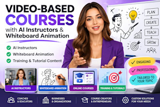 dev online course video based courses, whiteboard animation with ai instructors
