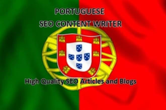 write articles and blogs in portuguese