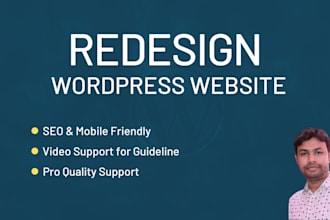 design redesign clone wordpress website with elementor