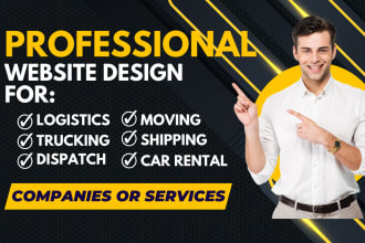 design transport, travel, trucking, freight broker, cargo, and logistics website