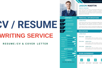 create proffesional CV  resume service graduate students