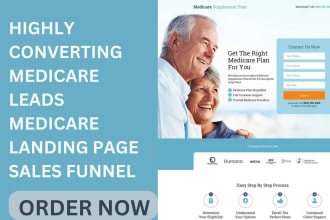 generate highly converting medicare leads medicare landing page sales funnel