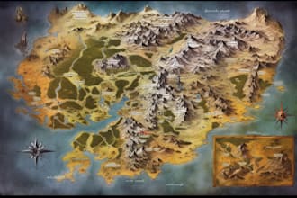 create fantasy, retro and vintage maps for board games
