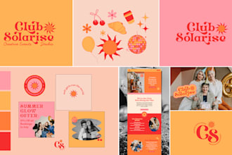 design colorful, retro logo with brand strategy and visual branding