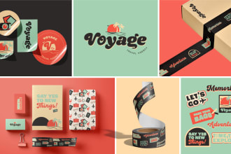 design colorful, retro logo with brand strategy and visual branding
