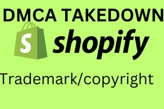 takedown stolen listing of shopify store under dmca notice