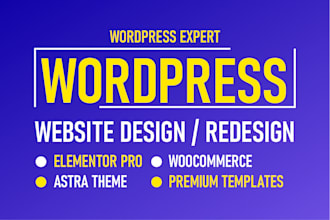 design or redesign wordpress website