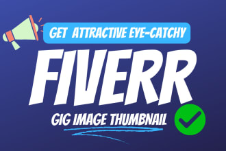 design catchy professional fiverr gig image, cover
