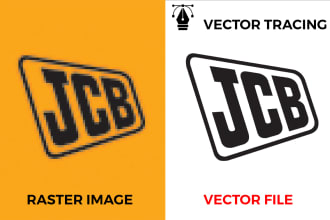 do professional vector tracing and raster to vector with logo redesign