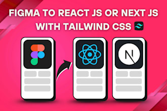 convert figma to react or next js website with tailwind css