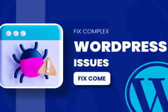 fix wordpress bugs, errors and issue in your website