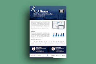 design one pager executive summary or investment teaser