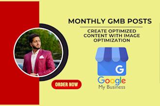 create monthly gmb posts with geotag images for local seo