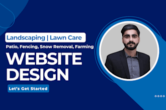 design landscaping, gardening , lawn care, farming snow removal service website