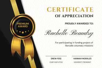 design unique and elegant certificate for graduation, diploma, and training