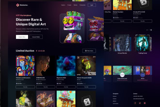 design crypto landing page, nft website, crypto website