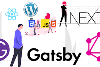 develop react gatsby, nextjs web with graphql and wordpress