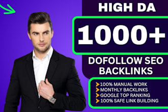 build monthly seo backlinks high da link building service for google top ranking
