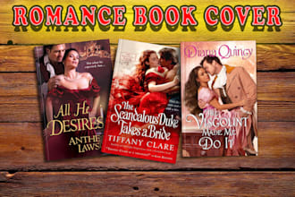 do romance book cover, kindle amazon, or fiction book cover