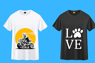 do stunning custom t shirt logo design