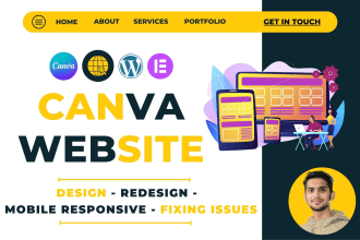 identically design canva website, fix, clone, redesign or convert to wordpress