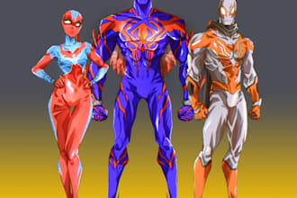 draw spiderman in your version