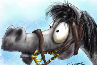 make a horse cartoon