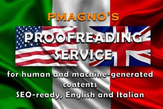 proofread your english and italian contents
